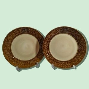 BHG Embossed Scrolled Dinner Plate